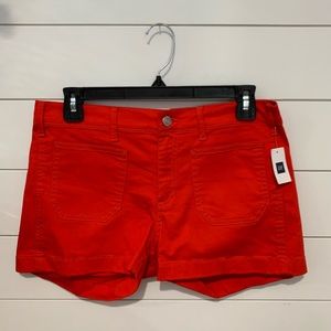 GAP shorts, bright orange/red